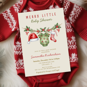 Fröhliche kleine Babyparty süße Babyparty-Kleidung Einladung