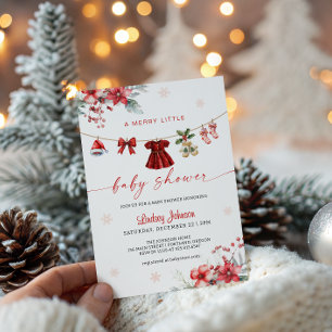 Fröhliche kleine Babyparty-Wäscheleine Baby Mädche Einladung