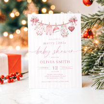 Fröhliche kleine Babyparty-Wäscheleine Rosa Streif