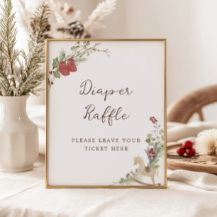 Fröhliche kleine Babyparty-Windel-Raffle Poster