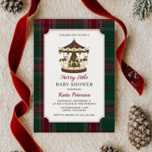 Fröhliche kleine Tartan-Karussell-Weihnachts-Baby-