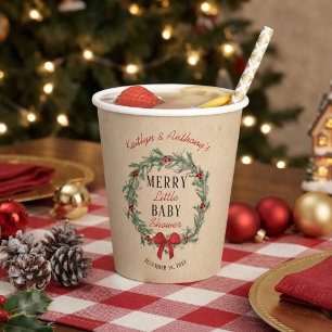 Fröhliche kleine Weihnachts-Baby-Party Pappbecher