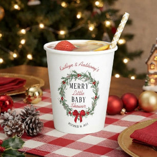 Fröhliche kleine Weihnachts-Baby-Party Pappbecher