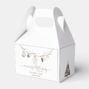 Fröhliche kleine Weihnachts-Winter-Baby-Party Geschenkschachtel