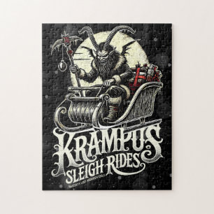 Fröhliche Krampus-Weihnachten Krampus-Schlittenfah