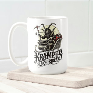 Fröhliche Krampus-Weihnachten Krampus-Schlittenfah Kaffeetasse