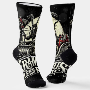 Fröhliche Krampus-Weihnachten Krampus-Schlittenfah Socken