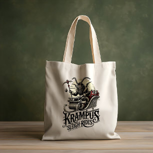Fröhliche Krampus-Weihnachten Krampus-Schlittenfah Tragetasche