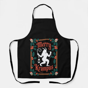 Fröhliche Krampus Weihnachten Stechpalme Xmas Sant Schürze