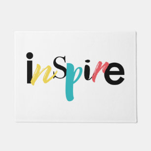 Fröhliche, kreative, moderne Typografie des Inspir Fußmatte