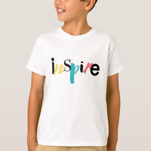 Fröhliche, kreative, moderne Typografie des Inspir T-Shirt