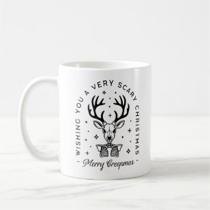 Fröhliche Kreepmas beängstigende Waldtierästhetik Kaffeetasse