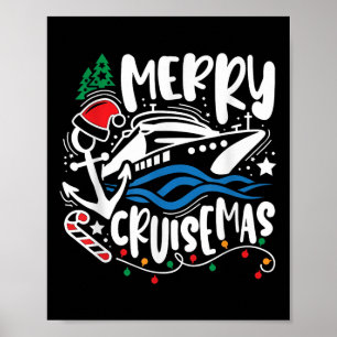Fröhliche Kreuzfahrt-Weihnachten Familien-Kreuzfah Poster