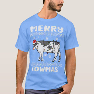Fröhliche Kuhmas lustige Tier hässliche Weihnachte T-Shirt