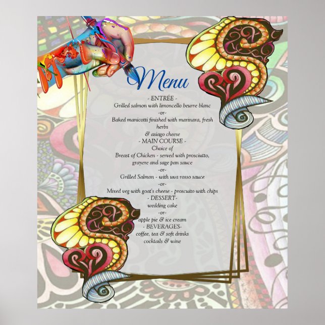 Fröhliche Künstlerische Party Doodle Creation Poster (Vorne)