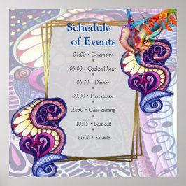 Fröhliche Künstlerische Party Doodle Creation Poster