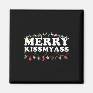 Fröhliche Küss-mich-Christmas-Lichter Sarkastische Magnet