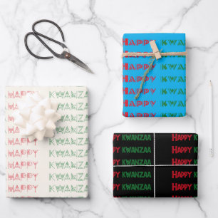 Fröhliche Kwanzaa-Grüße Geschenkpapier Set