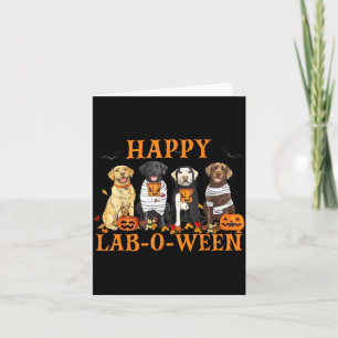 Fröhliche Lab-O-Ween Labrador Halloween-Saison Hun Karte