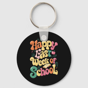 Fröhliche letzte Schulwoche Lehrer Schüler Groovy Schlüsselanhänger