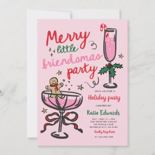 Fröhliche Little Friendsmas Weihnachts-Cocktailpar Einladung