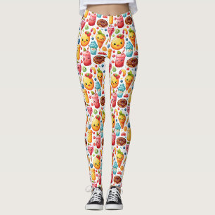 fröhliche, lustige niedliche Süßigkeiten Leggings