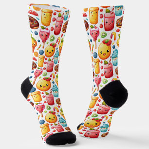 fröhliche, lustige niedliche Süßigkeiten Socken