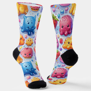 fröhliche, lustige niedliche Süßigkeiten Socken