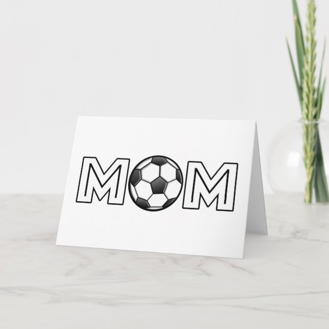 Fröhliche Mama zum Muttertag Fußball Karte (Vorderseite)