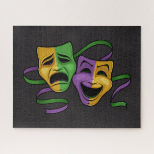 Fröhliche Mardi-Gras-Freud- und Leid-Theatermasken