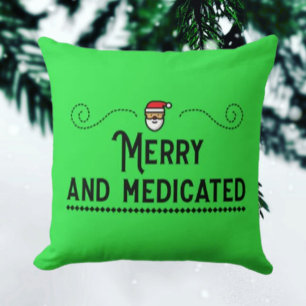 Fröhliche & Medizinierte Weihnachts-Wurfkissen Kissen