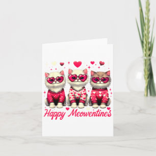 Fröhliche Meowentines Süße Valentinskatzen Liebe L Karte