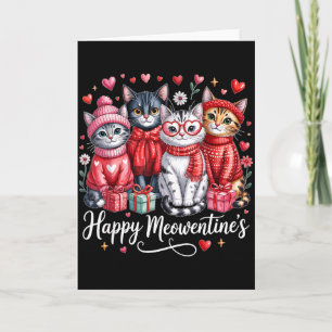 Fröhliche Meowentines Süße Valentinstag Katzenlieb Karte