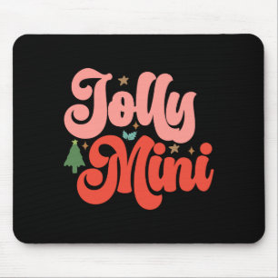 Fröhliche Mini Retro Groovy Weihnachtsferien Klein Mousepad