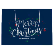 Fröhliche Mistelzweig-Feriengeschenk-Tasche