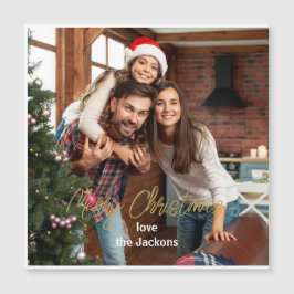 Fröhliche Momente: Personalisierte Weihnachtsfotok Magnetkarte