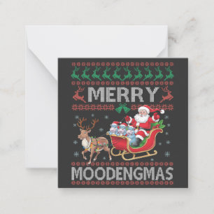 Fröhliche MooDengmas Moo Deng Weihnachten Santa Ni Mitteilungskarte