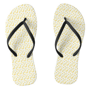 Fröhliche Morgen-Daisy Sonnige Wasserfarbe Floral Flip Flops