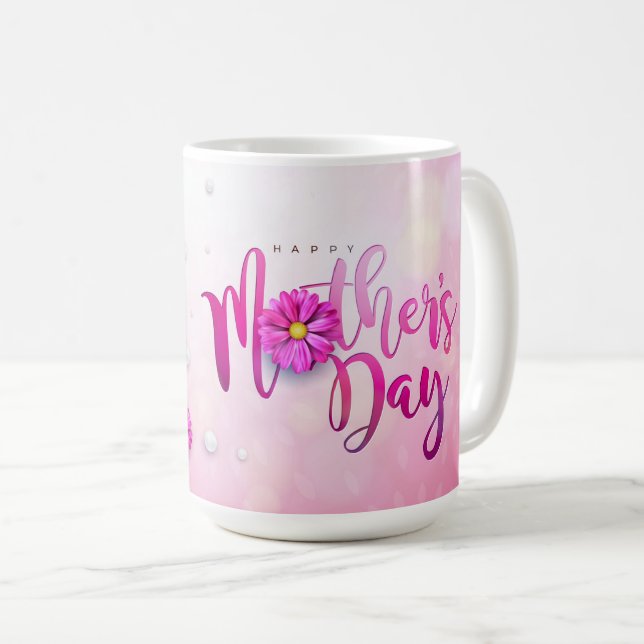 Fröhliche Mutter-Tag-Kaffee-Tasse Kaffeetasse (VorderseiteRechts)