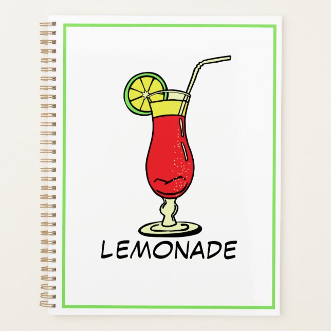 Fröhliche Niedliche Moderne Fresh Coctail Trendy S Planer (Vorderseite)