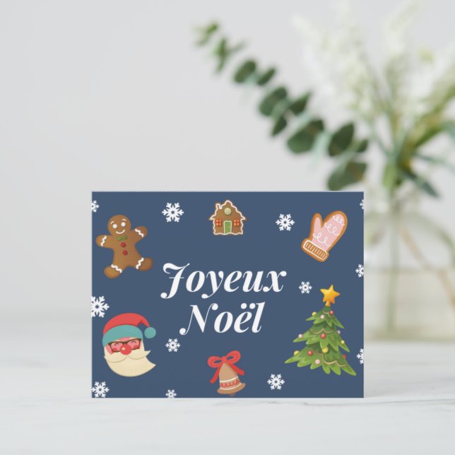 Fröhliche Noêl Karte Xmas Postcards (Stehend Vorderseite)