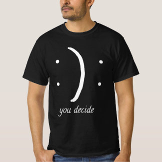 Fröhliche oder traurige Stimmung, die Sie für die T-Shirt