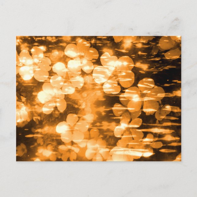 Fröhliche Orange Bright Hübsche Blumenkreation Postkarte (Vorderseite)