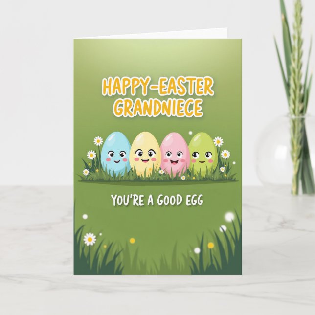 Fröhliche Ostereier Frühling Karte (Vorderseite)