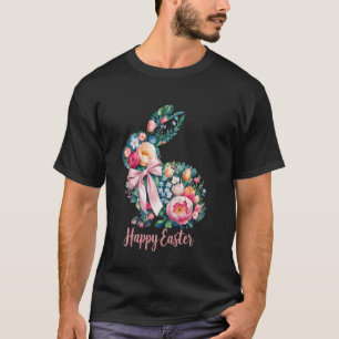 Fröhliche Ostereier-Suche-Hase Ostertag Floral Ost T-Shirt