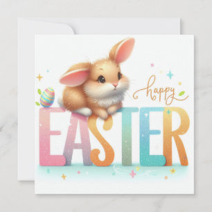Fröhliche Osterglitter-Buchstaben Feiertagskarte