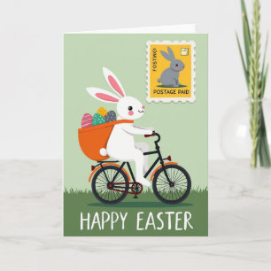Fröhliche Osterhase-Lieferkarte Karte