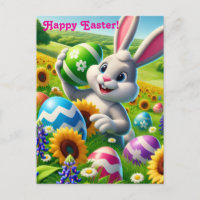 Fröhliche „Osterhase“-Postkarte