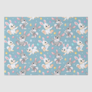 Fröhliche Osterhasen-Babys Seidenpapier