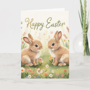 Fröhliche Osterhasen Karte